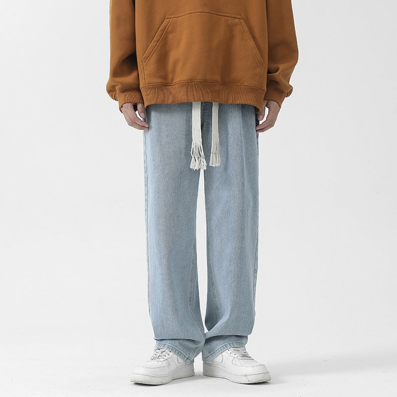 Herren Bequeme und lässige Denim-Hose mit weitem Bein Echo Archiv