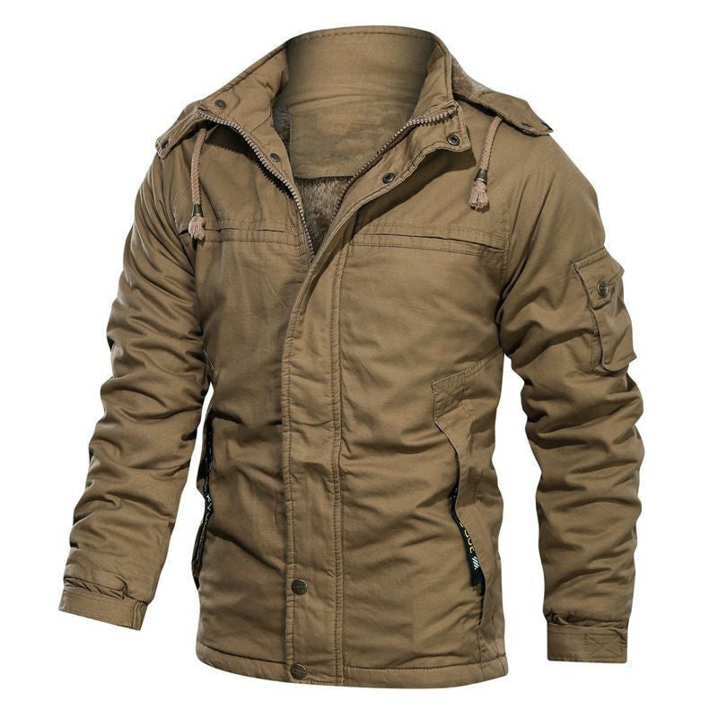 Herren Militärisch inspirierter Thermo-Parka mit Teddyfutter und Ärmeltasche Echoarchiv