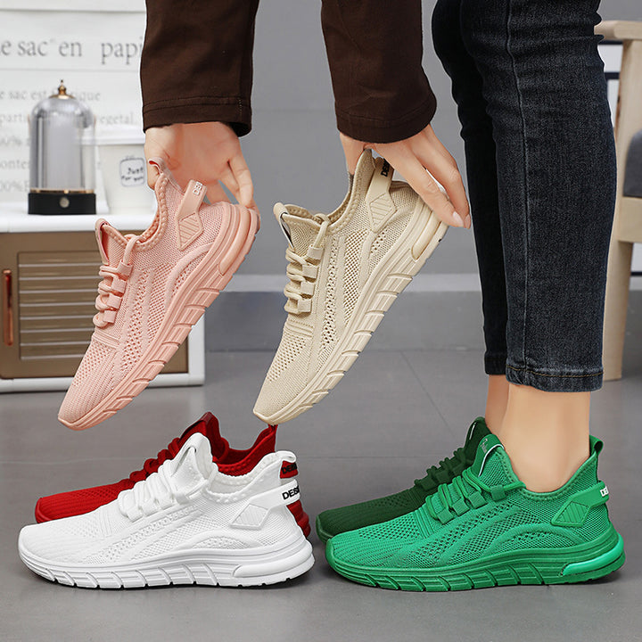 Unisex nan ultraleichte Strick-Laufsneaker mit nahtlosem Sockenschaft und stoßdämpfender gewellter Laufsohle Echo Archiv