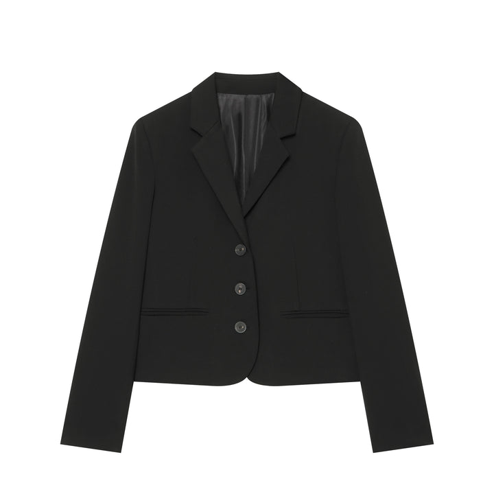 Damen Kurzblazer mit taillierter Silhouette, durchgehender Knopfleiste und feiner Innenfütterung Echo Archiv