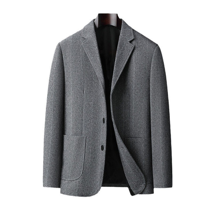 Herren eleganter Blazer mit klassischem Fischgrätmuster Echoarchiv