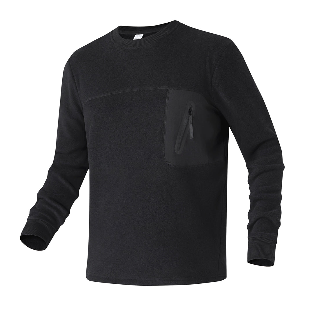 Damen Fleecepullover mit Brustreißverschluss-Tasche und Rundhalsausschnitt Echo Archiv