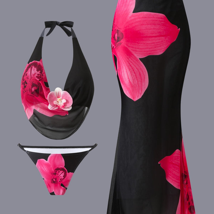 Damen Bikini-Set mit floralem Design und elegantem Wickeloberteil Echo Archiv