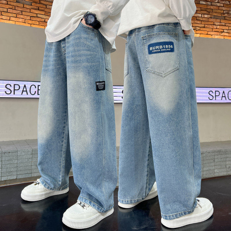Unisex weite Denim-Hose mit verstellbarem Bund Echo Archiv