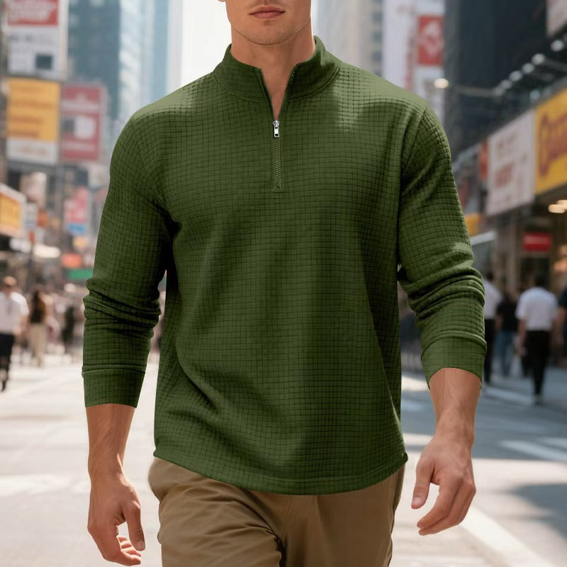 Herren Thermo-Pullover mit Stehkragen und hochwertiger Struktur Echoarchiv