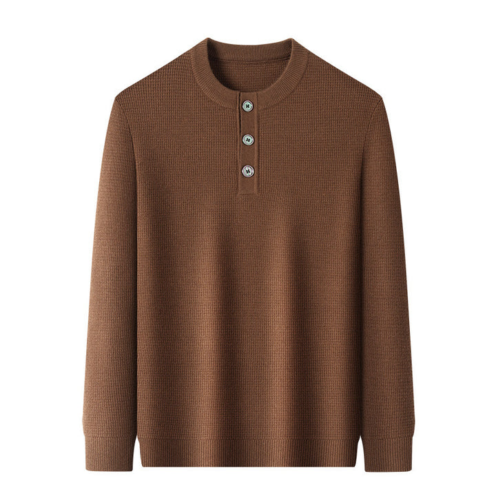 Herren warmer Strickpullover mit Knopfleiste Echoarchiv