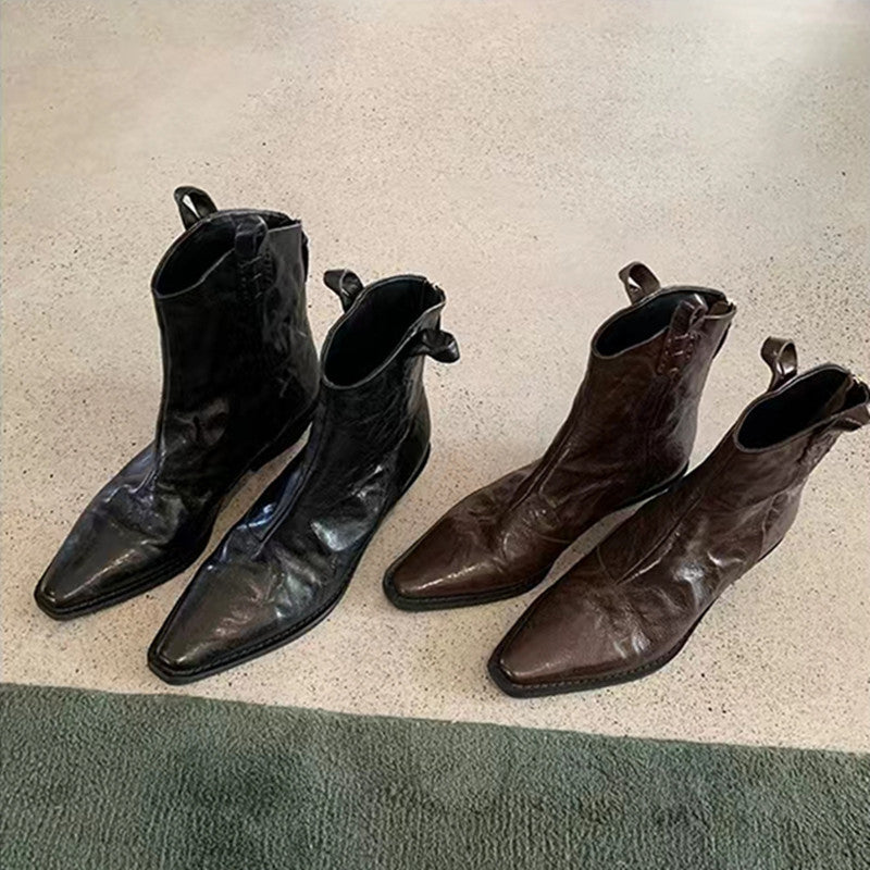Herren Western-Stiefelette mit spitzer Kappe und Zugschlaufen Echo Archiv