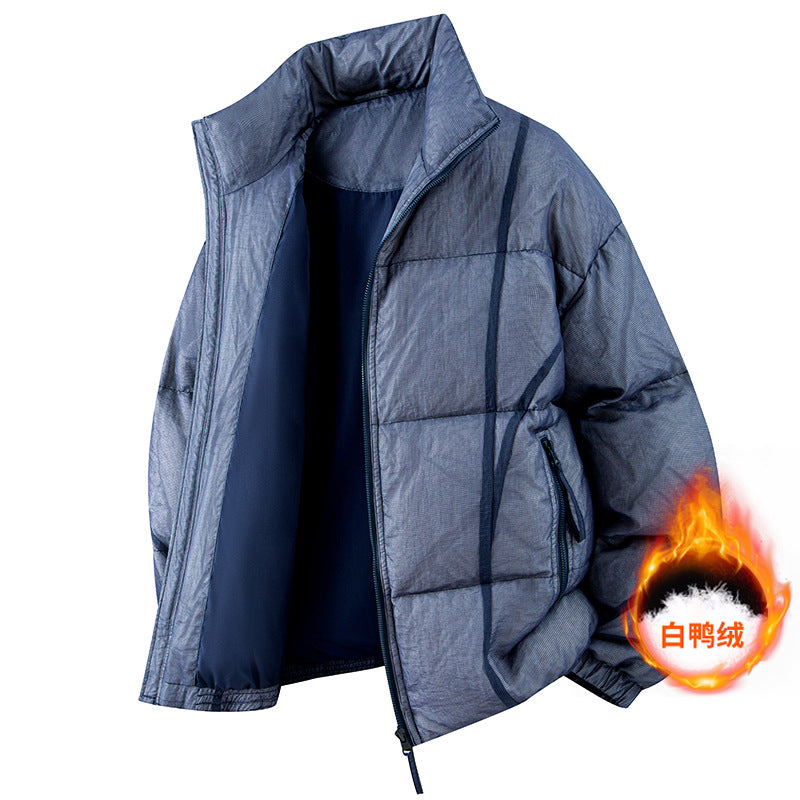 Herren Wattierte Oversize-Steppjacke mit hohem Stehkragen und elastischen Bündchen Echo Archiv