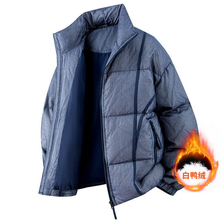 Herren Wattierte Oversize-Steppjacke mit hohem Stehkragen und elastischen Bündchen Echo Archiv