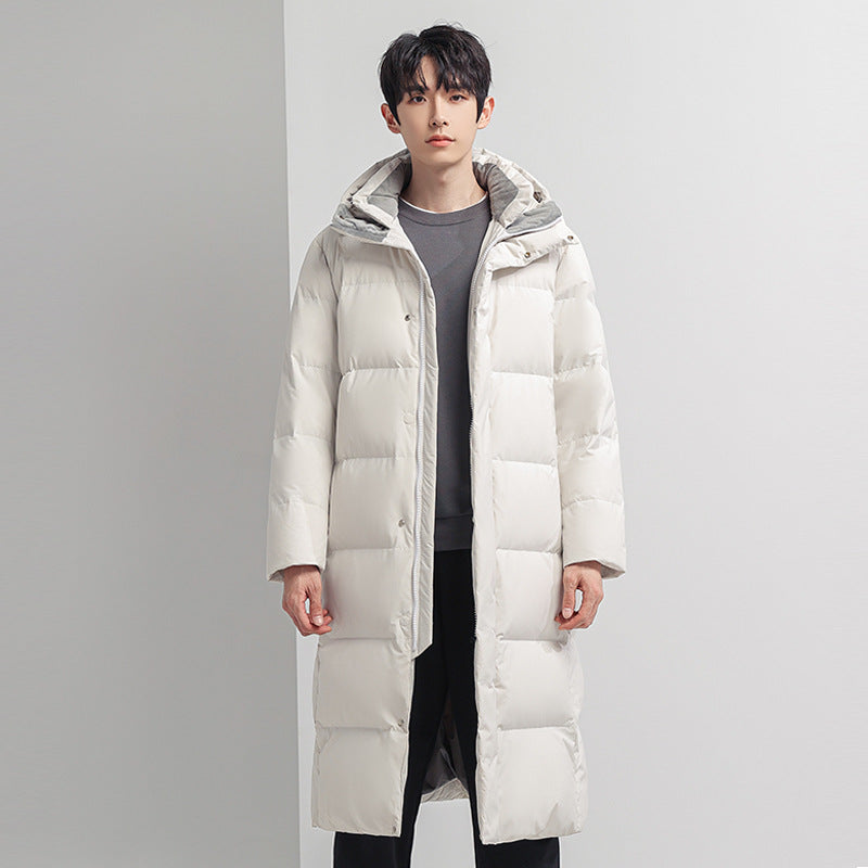 Herren Lange Steppjacke mit Kapuze Echoarchiv 1787978142