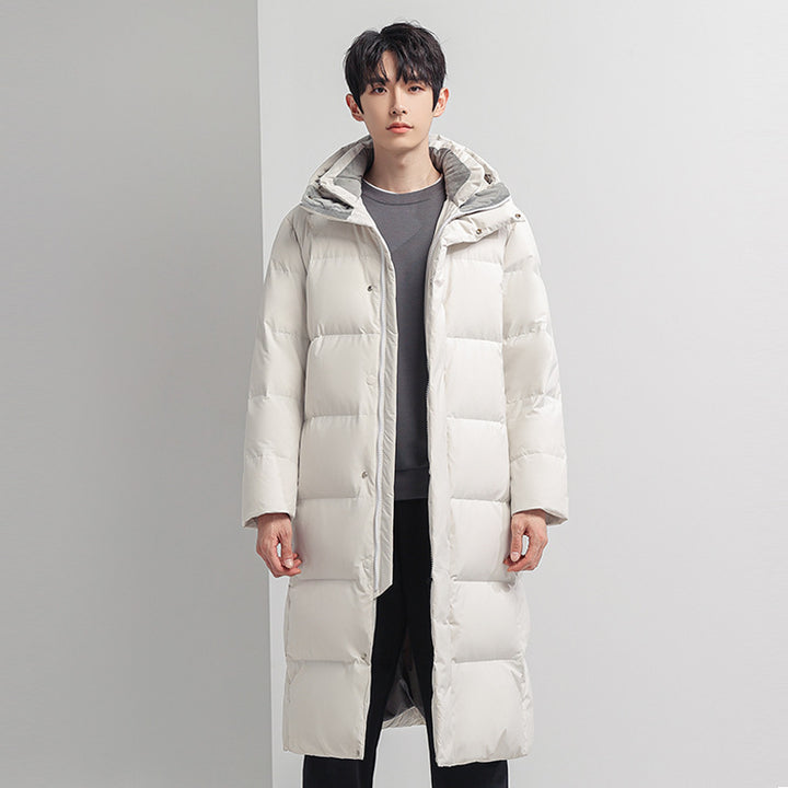 Herren Lange Steppjacke mit Kapuze Echoarchiv 1787978142