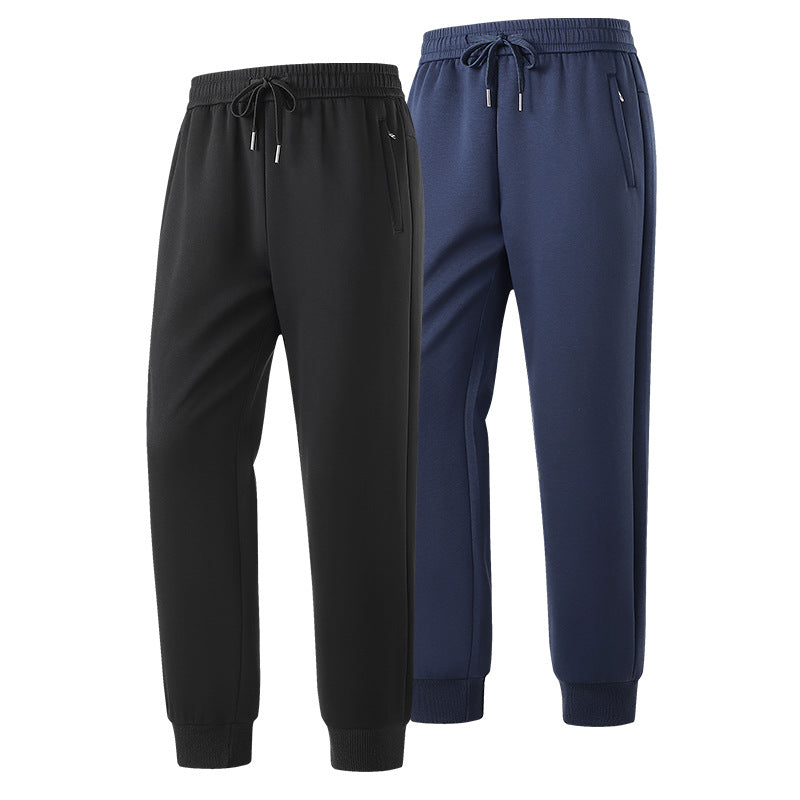 Herren Slim-Fit Freizeithose aus atmungsaktivem Funktionsfleece mit Kordelbund, Reißverschlusstaschen & Rippbündchen Echoarchiv