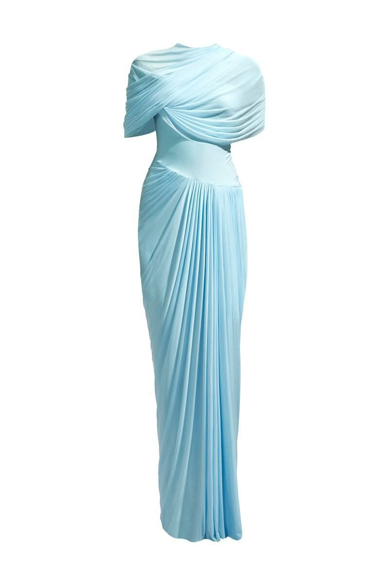 Damen Elegantes Wickelkleid mit drapierten Details Echo Archiv