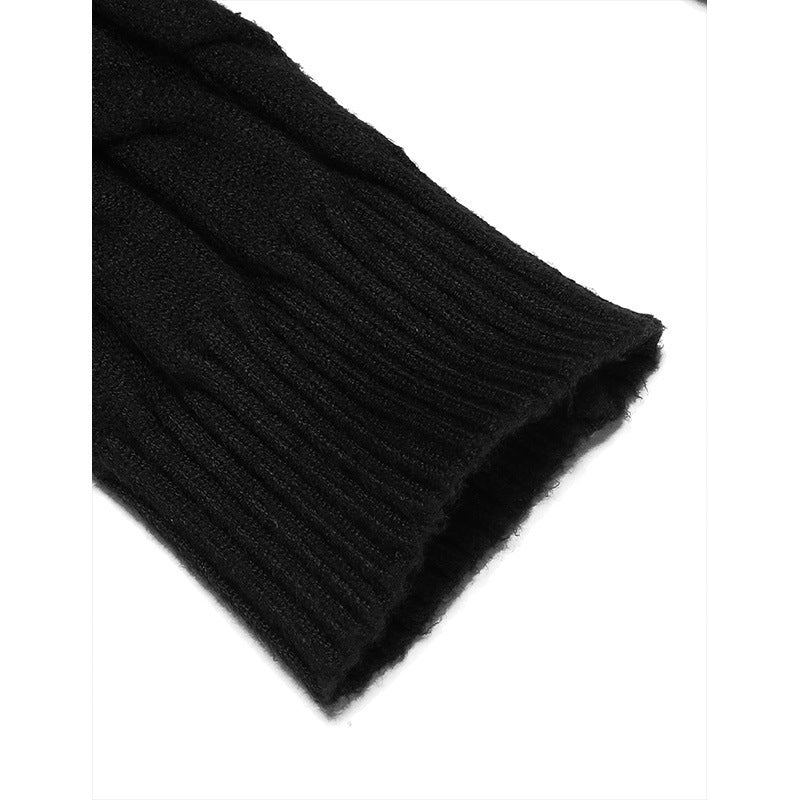 Herren modischer Rollkragenpullover mit Zopfmuster Echoarchiv