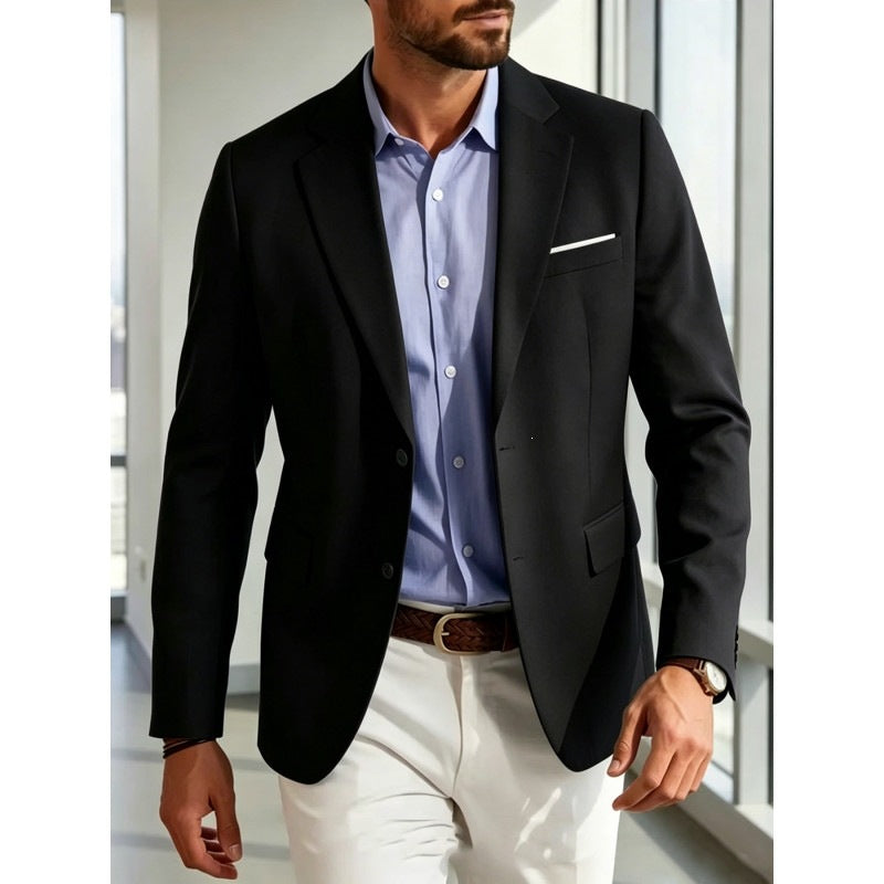 Herren Sommerliches Leinen-Blazer-Sakko mit atmungsaktivem Gewebe und taillierter Passform Echo Archiv