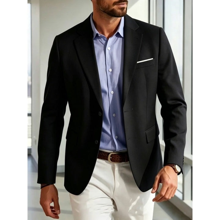Herren Sommerliches Leinen-Blazer-Sakko mit atmungsaktivem Gewebe und taillierter Passform Echo Archiv
