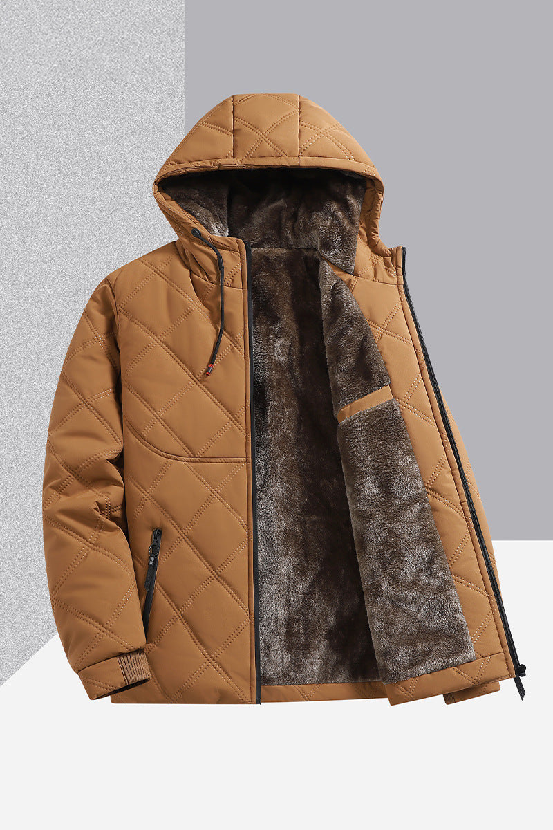 Herren Wattierte Steppjacke mit Kapuze Echo Archiv
