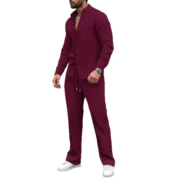 Herren elegante Karohose mit passendem Hemd Echoarchiv