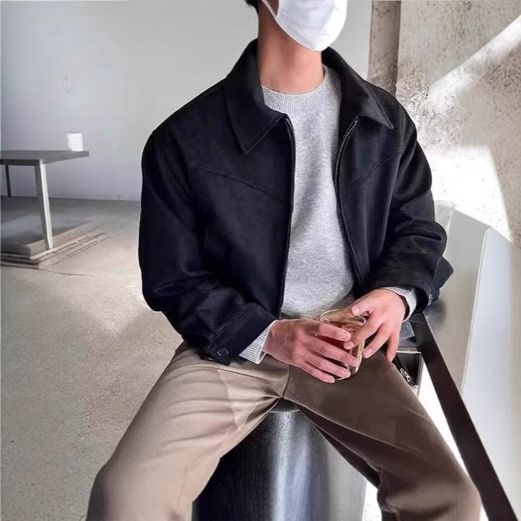 Herren lässige Overshirt-Jacke mit robustem Reißverschluss und praktischen Taschen Echoarchiv