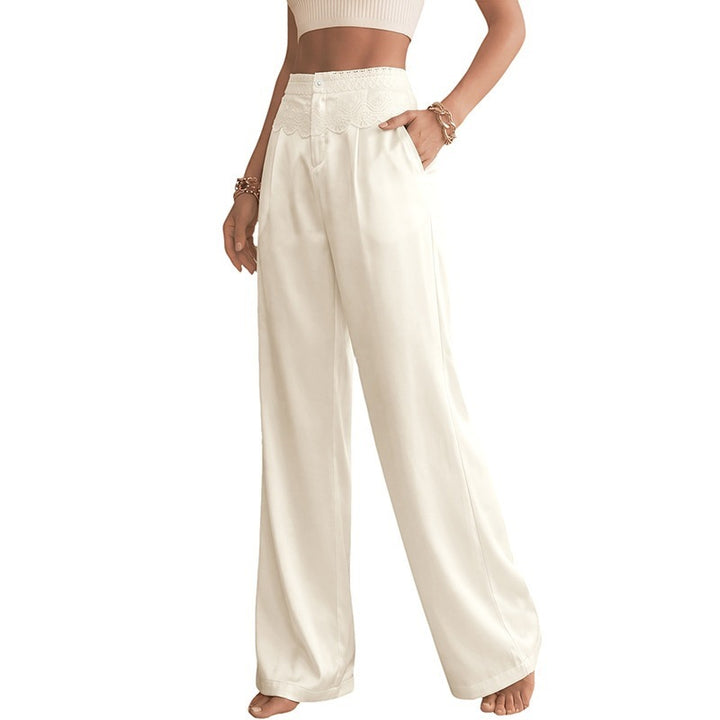 Damen elegante weite Hose mit Spitzendetails Echo Archiv