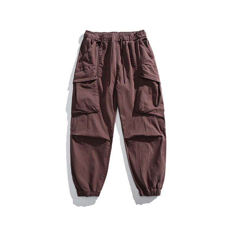 Herren Utility-Cargo-Hose mit elastischem Bund, Multifach-Taschen und Gummbündchen Echo Archiv