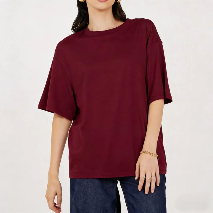 Damen Übergröße Shirt mit lässigem Schnitt und kurzarm Echo Archiv