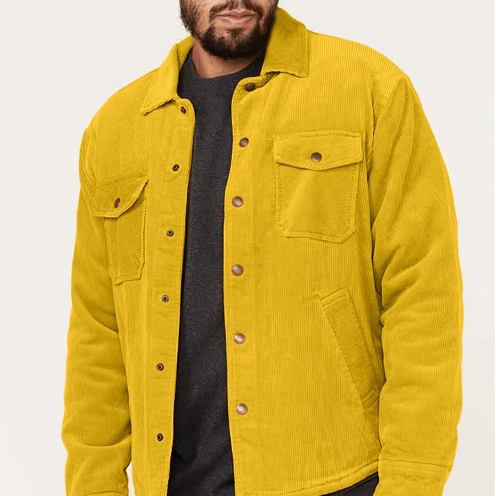 Herren lässige Cordjacke mit praktischen Brust- und Seitentaschen Echoarchiv