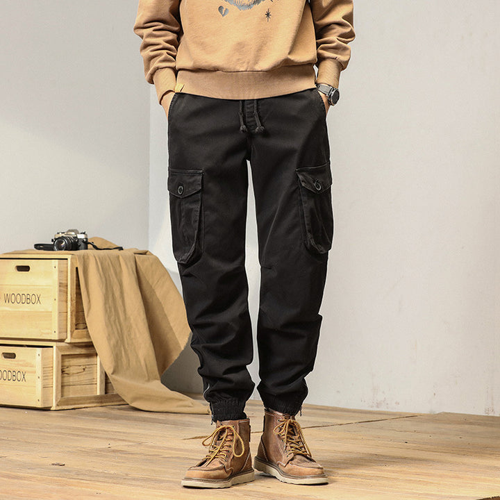 Herren Cargo-Jogginghose im Utility‑Stil mit Tunnelzug, großen Klappentaschen und elastischen Bündchen Echo Archiv