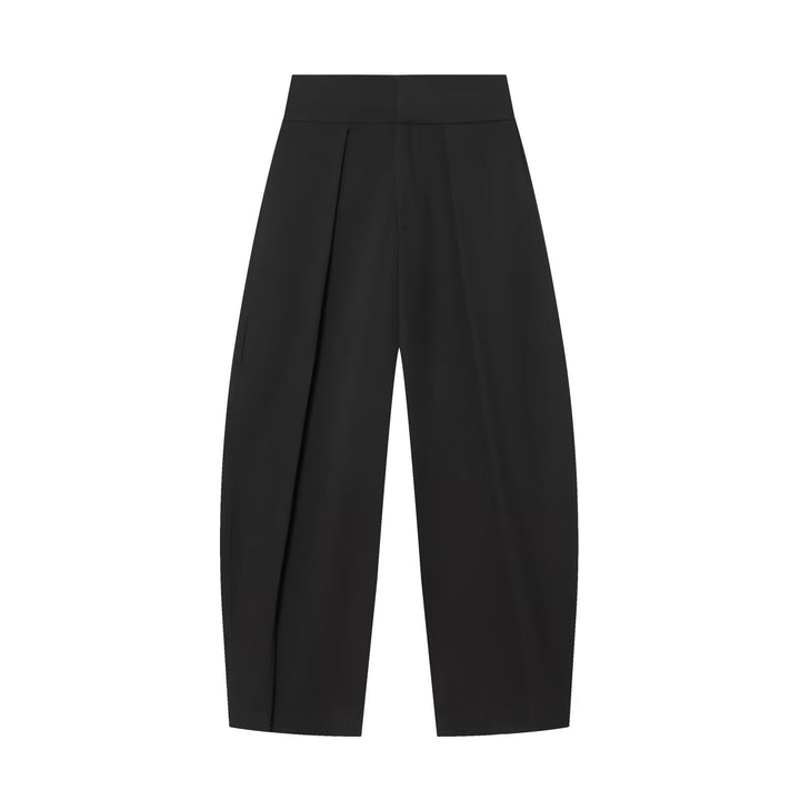 Damen Hochtaillierte Plissée-Hose mit weitem Bein und markanten Vorderfalten Echo Archiv