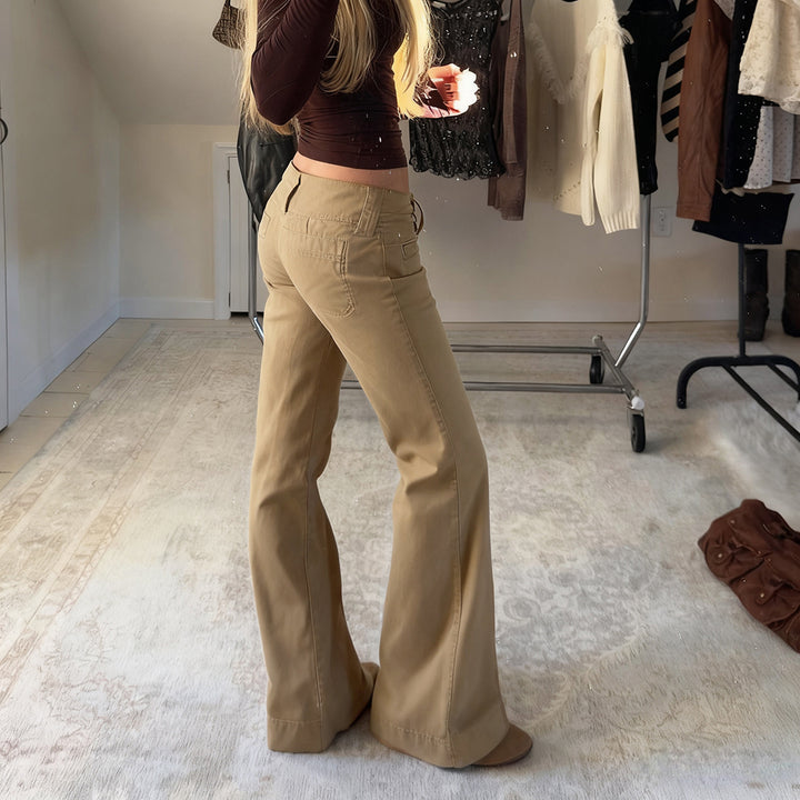 Damen weite Baumwollhose mit eleganter Schnittführung und praktischen Taschen Echo Archiv