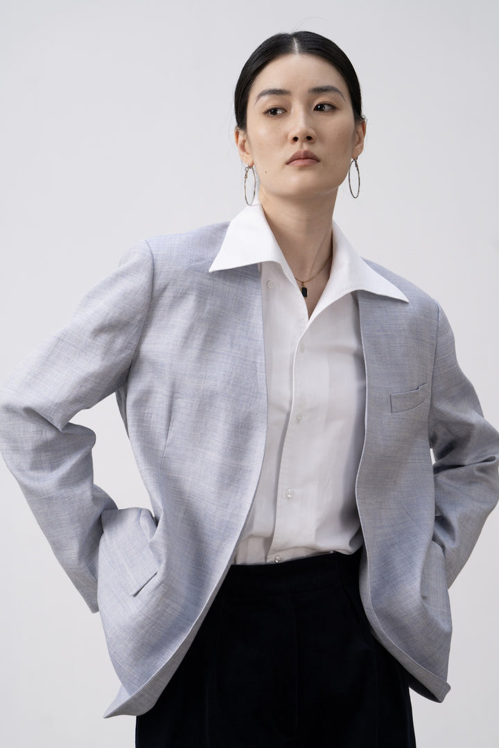 Damen Maßgeschneiderter Leinen-Blazer – Valéne
