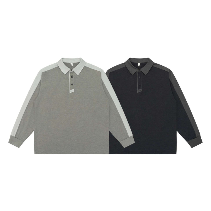 Unisex Retro-inspiriertes Polo-Sweatshirt mit Raglanärmeln und Halbknopfleiste Echoarchiv