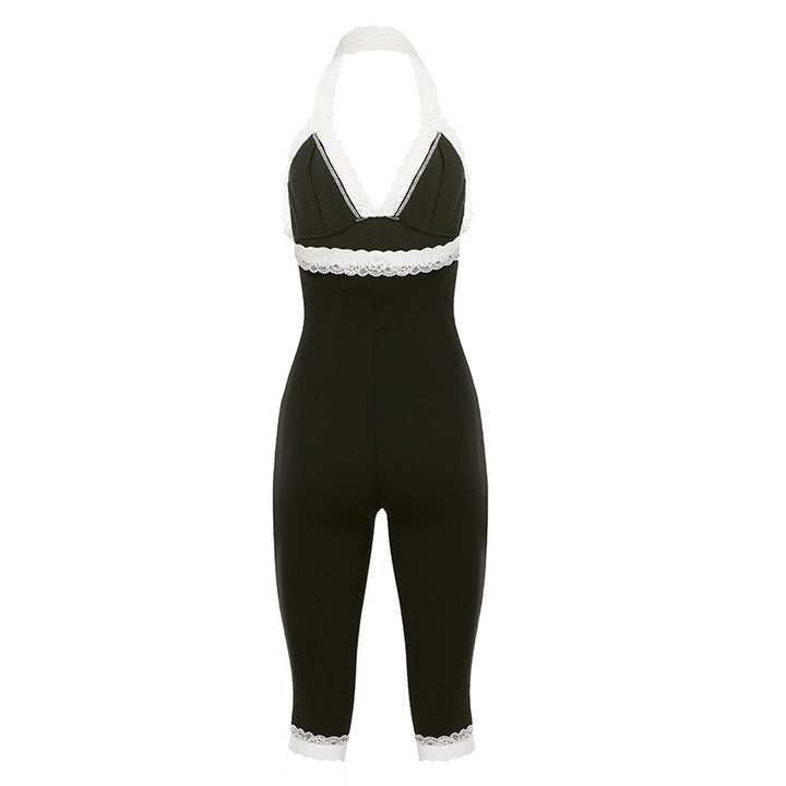 Damen Jumpsuit mit Spitzenrand und verführerischem Dekolleté Echo Archiv