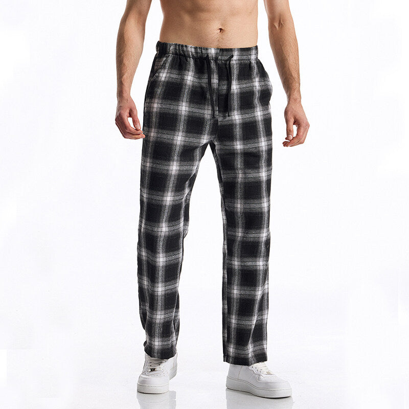 Herren Flanell-Pyjama-Hose mit komfortablem Gummibund Echoarchiv