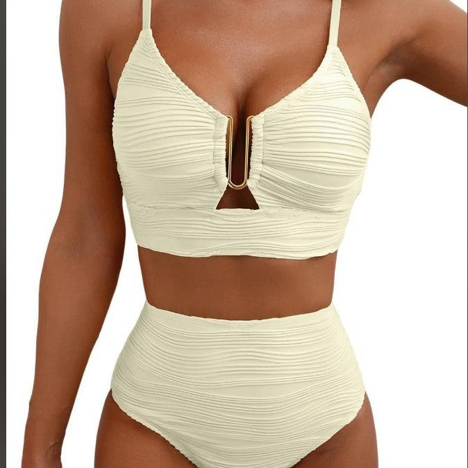 Damen Hochtailliertes Bikini-Set mit modischem Cut-Out Echo Archiv