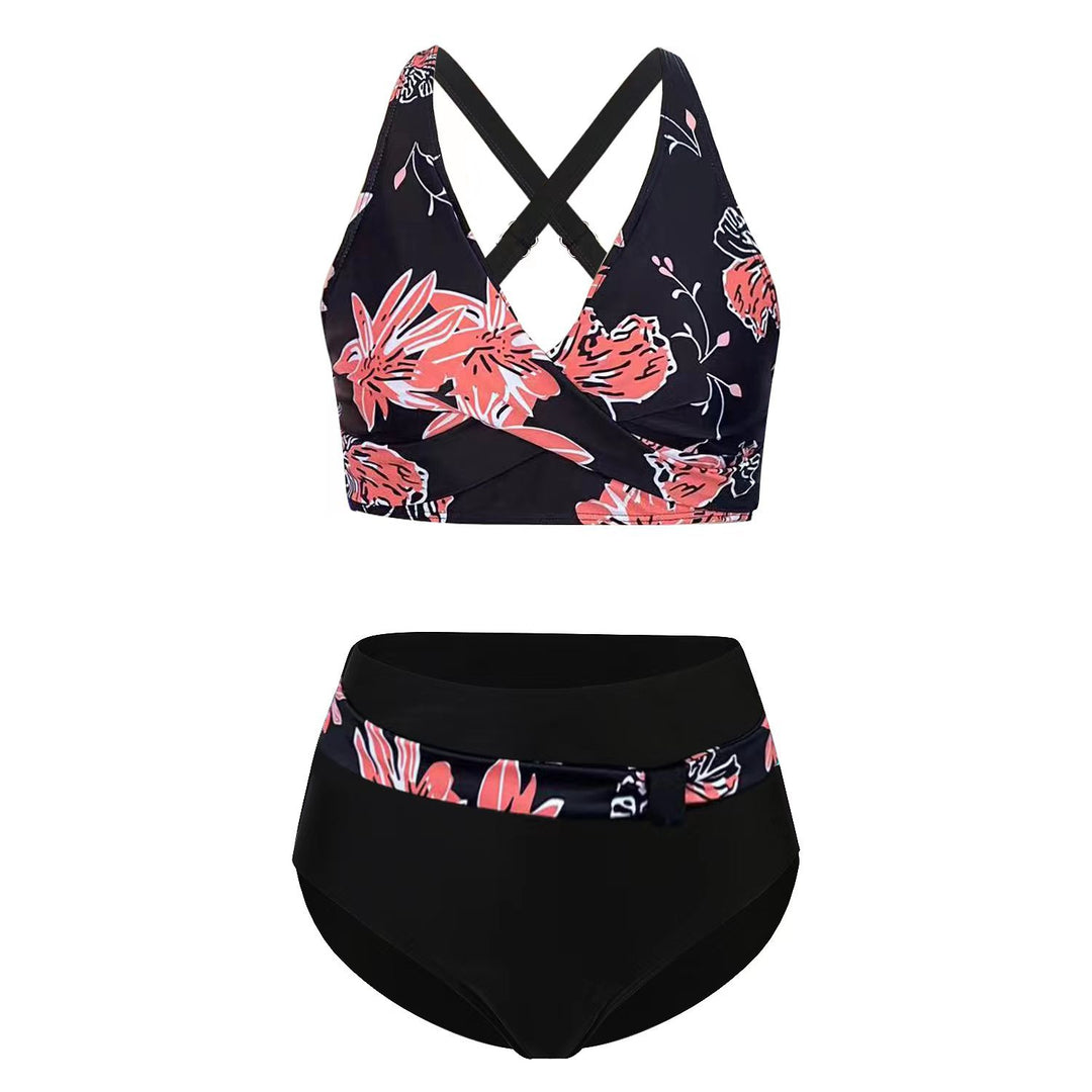 Damen Sportliches Bikini-Set mit trendigem Schnitt und modernem Grafikdesign Echo Archiv