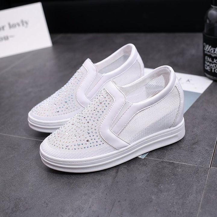 Damen Keil-Sneaker mit Glitzersteinen und atmungsaktivem Mesh Echo Archiv