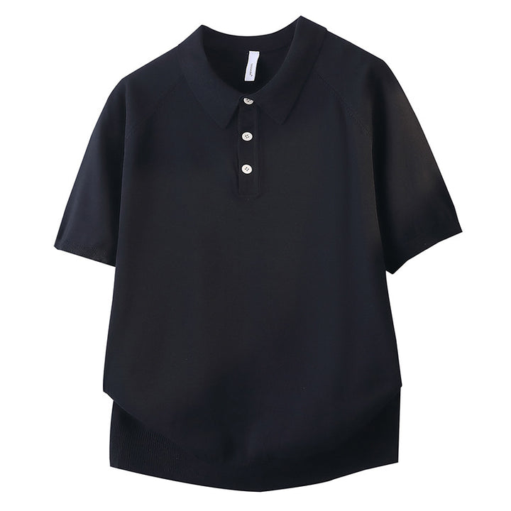 Damen Modisches Kurzarm-Polohemd mit strukturiertem Design Echo Archiv