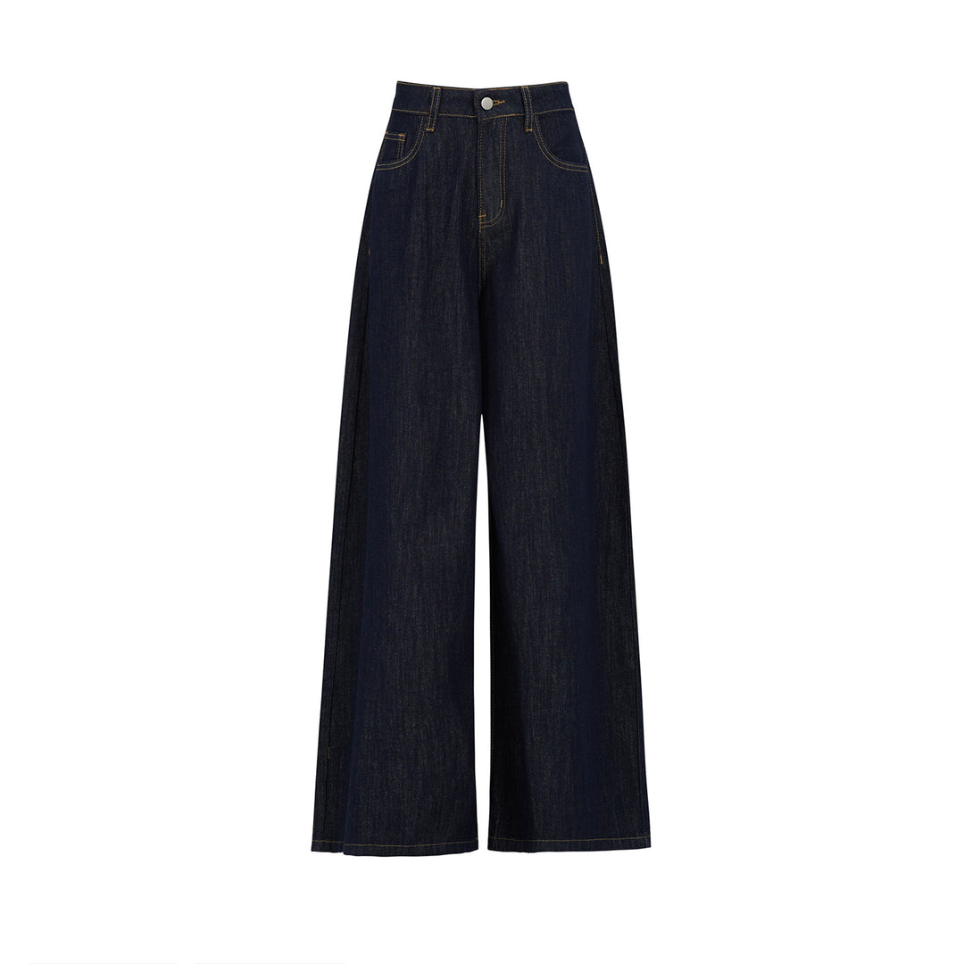 Damen Hochgeschnittene Weite Jeanshose mit extra weitem Bein Echo Archiv