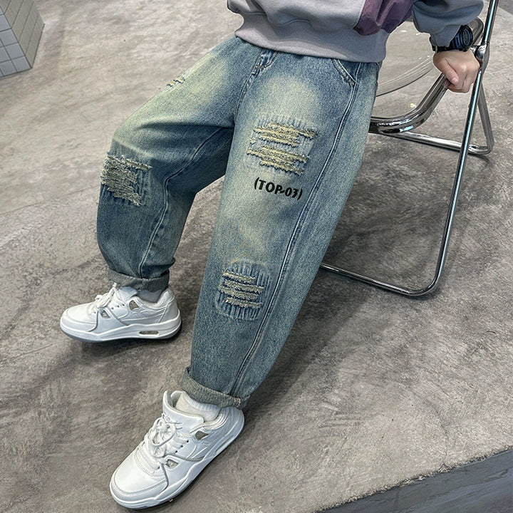 Unisex lässige, destroyed Baggy-Jeans Echo Archiv