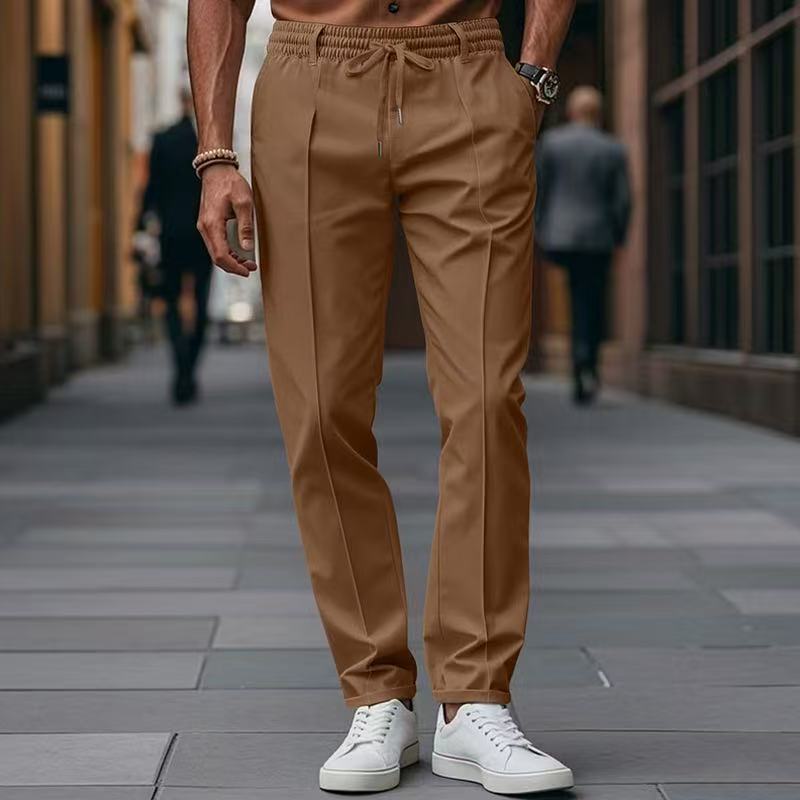 Herren elegante Freizeit-Hose mit elastischem Bund und seitlichen Eingrifftaschen Echoarchiv