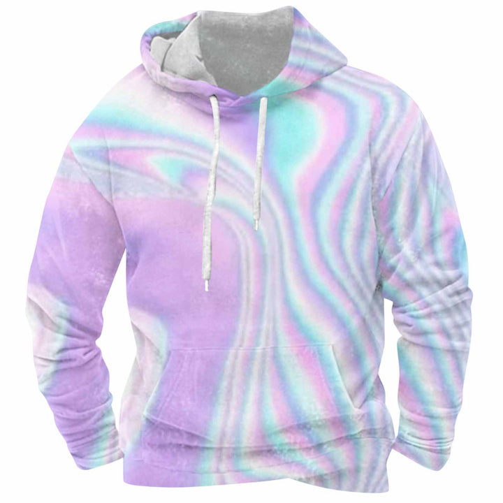 Herren Kapuzenpullover mit dynamischem Marmormuster Echoarchiv