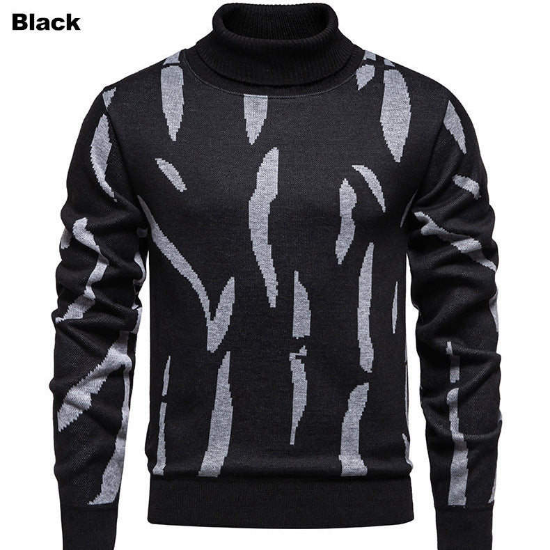 Herren modischer Rollkragenpullover mit auffälligem Muster Echoarchiv