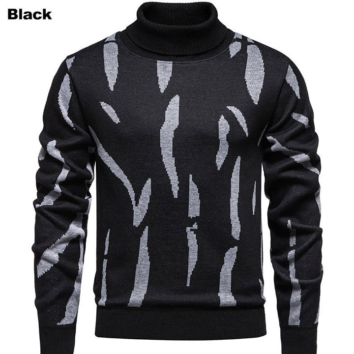 Herren modischer Rollkragenpullover mit auffälligem Muster Echoarchiv