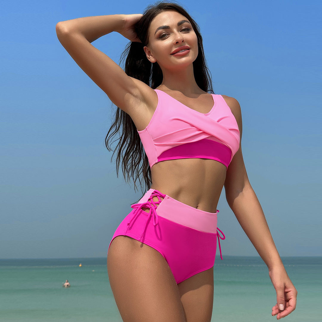 Damen Hochgeschnittener Bikini mit verstellbaren Trägern Echo Archiv
