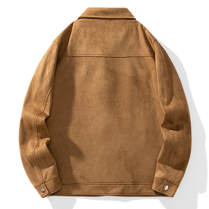 Herren Overshirt aus Kunstleder mit Hemdkragen und Pattentaschen Echo Archiv