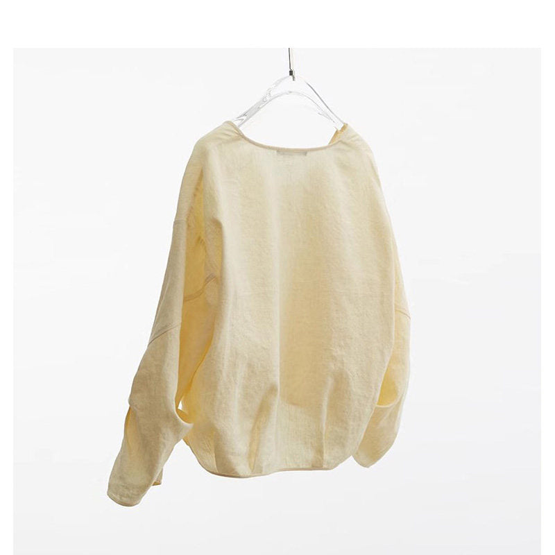 Damen Luftige und bequeme Leinenbluse Echoarchiv