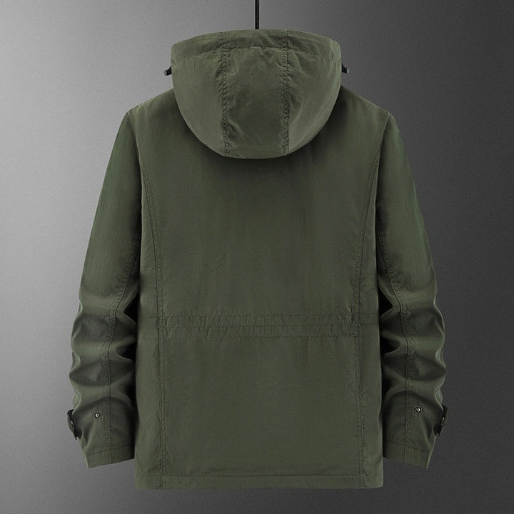 Herren Wetterfeste Utility-Fieldjacke mit Kapuze, Mesh-Futter und Multifunktions-Taschen Echo Archiv