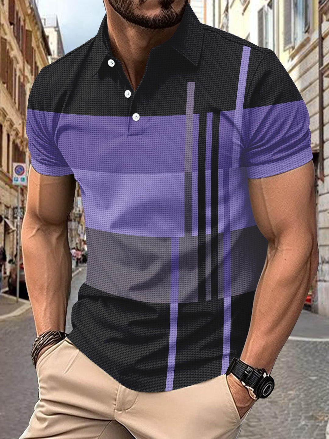 Herren Sportliches Piqué-Poloshirt Echoarchiv