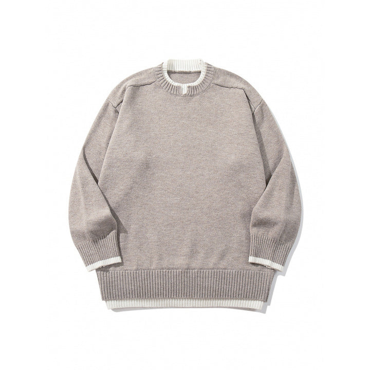 Unisex Relaxed-Fit Feinstrick-Pullover mit Kontrastbündchen und verlängertem Rippenbund Echo Archiv